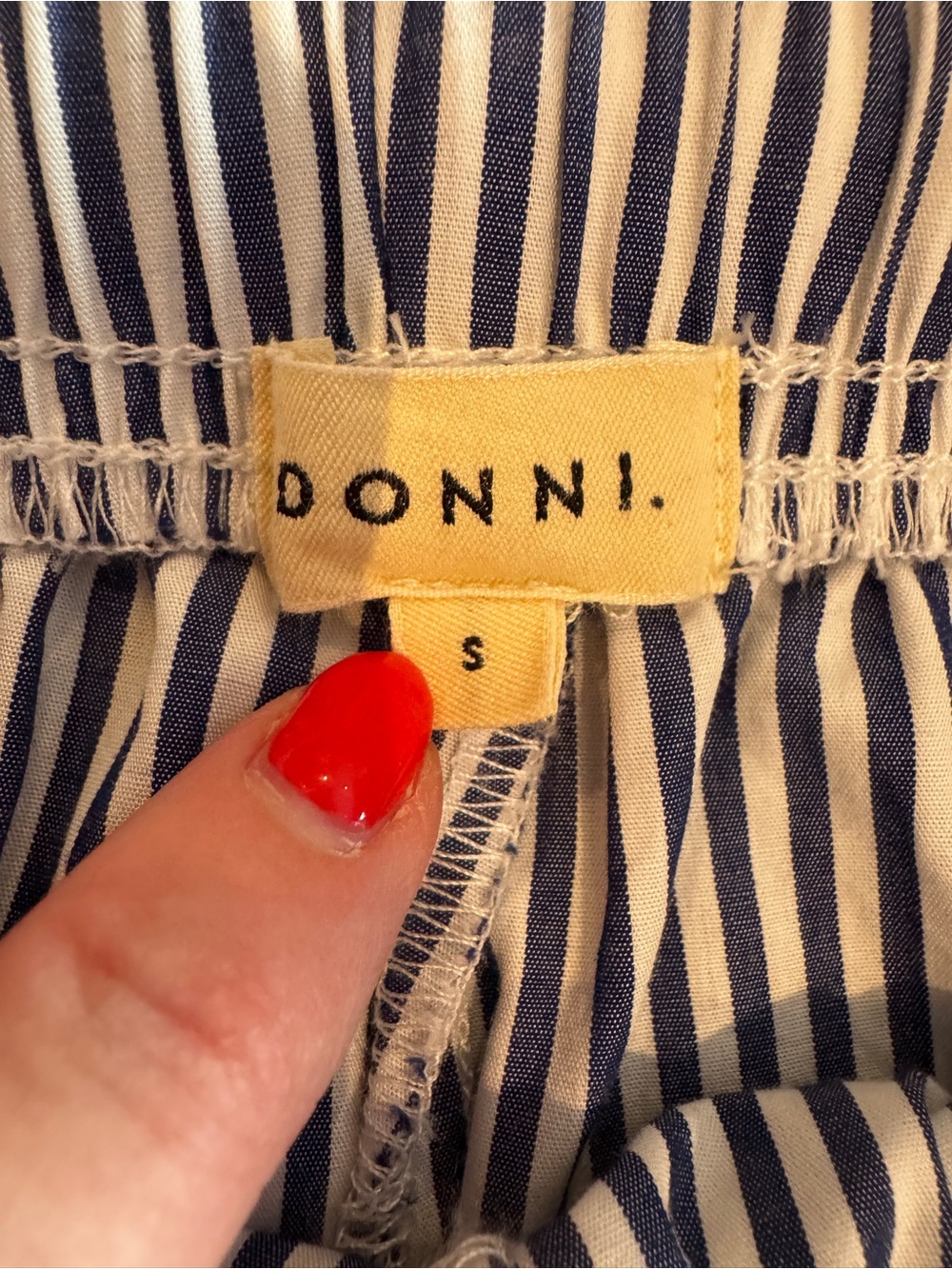 DONNI Pop Pants in Navy Stripe - Small - Picture 6 of 10